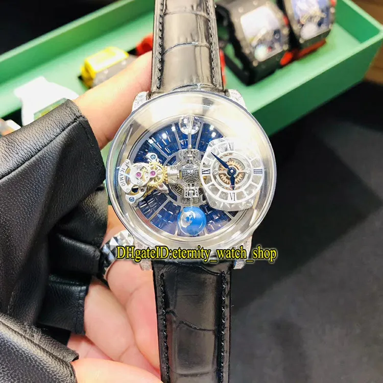 Versão estática Relógios de luxo CR7 EPIC X CHRONO Astronômico Tourbillon Esqueleto Diamantes Dial Swiss Quartz Mens Watch Diamond Cas247O