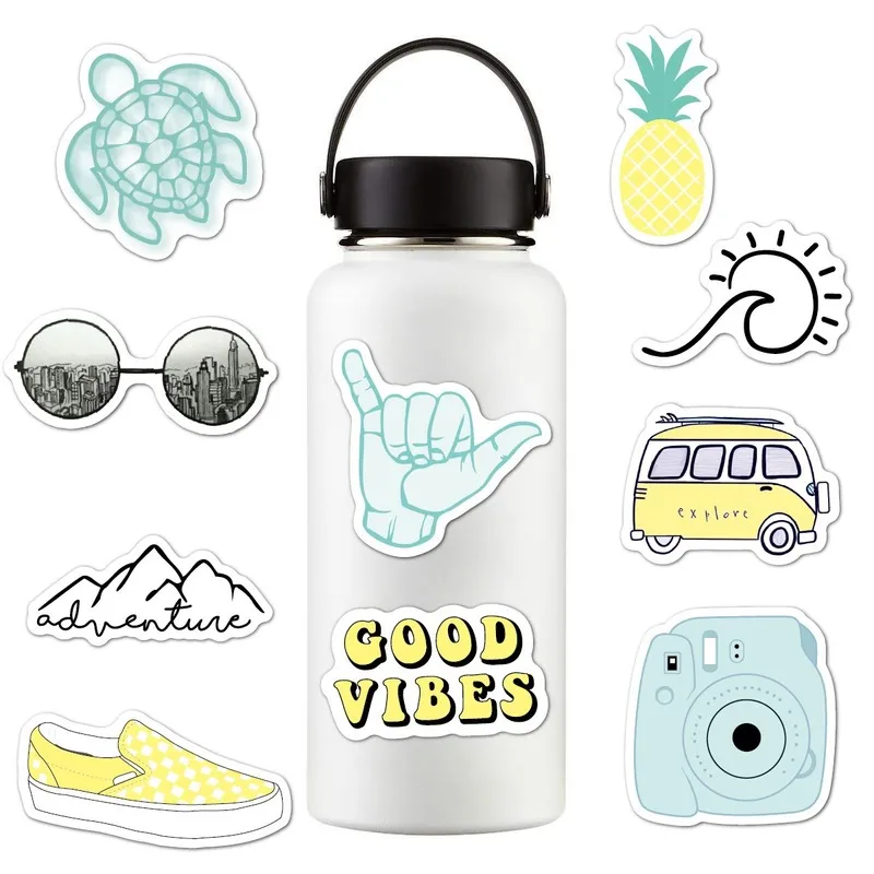 = Summer Style Series Water Cup Laptop Phone Waterproof Cartoon Sticker Drawing