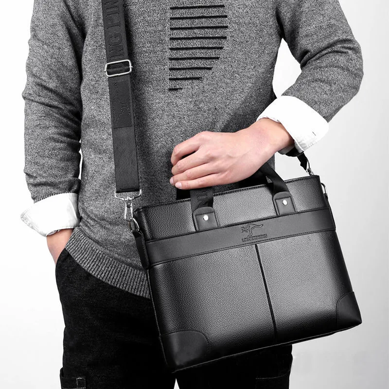 Briefcases Briefcase Classic Design Handbag For Man Business Computer Bag Men's Office Bags Travel Work Laptop Shoulder 297b