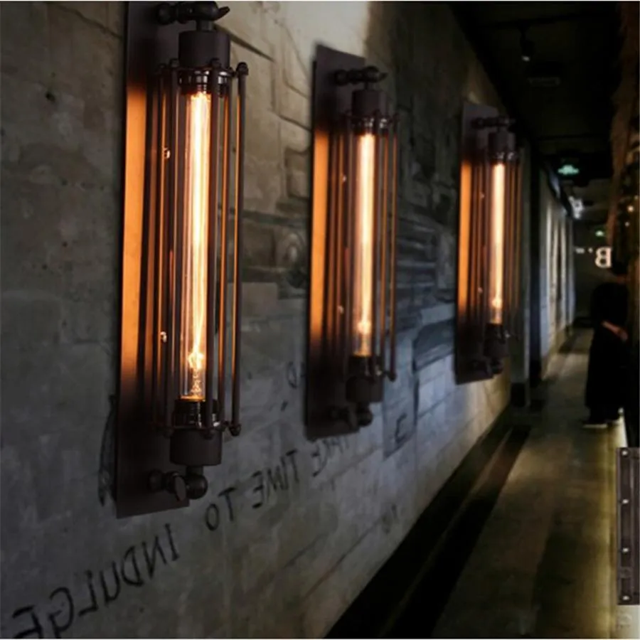 Antiquitäten Vintage-Stil Loft Industrie Jahrgang Edison Wandleuchte Lampe Bar Resturent Pendelleuchten Decke Kronleuchter Light269b