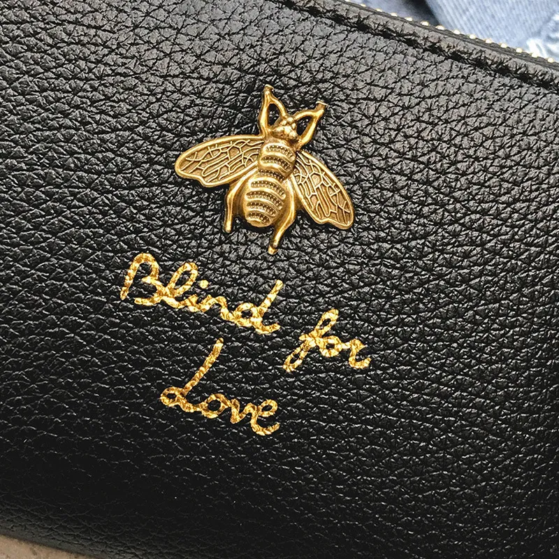 Mały portfel pszczoły miodnej zielony portfel akcesoria Billfold Short zamek zamka torebka kobiet przenośna torebka Money2161