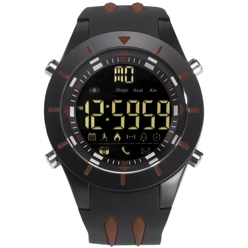 lyxiga digitala armbandsur Vattentät Big Dial LED Display Stopwatch Sport Outdoor Black Clock Shock LED -klocka Silikon Män 8002247Z
