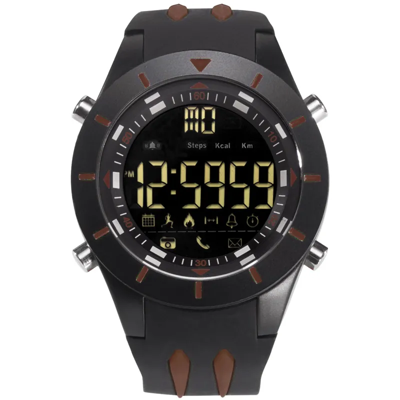 Relojes de pulsera digitales de lujo a prueba de agua con esfera grande pantalla LED cronómetro deportivo al aire libre reloj negro reloj LED de silicona para hombres 8002247z