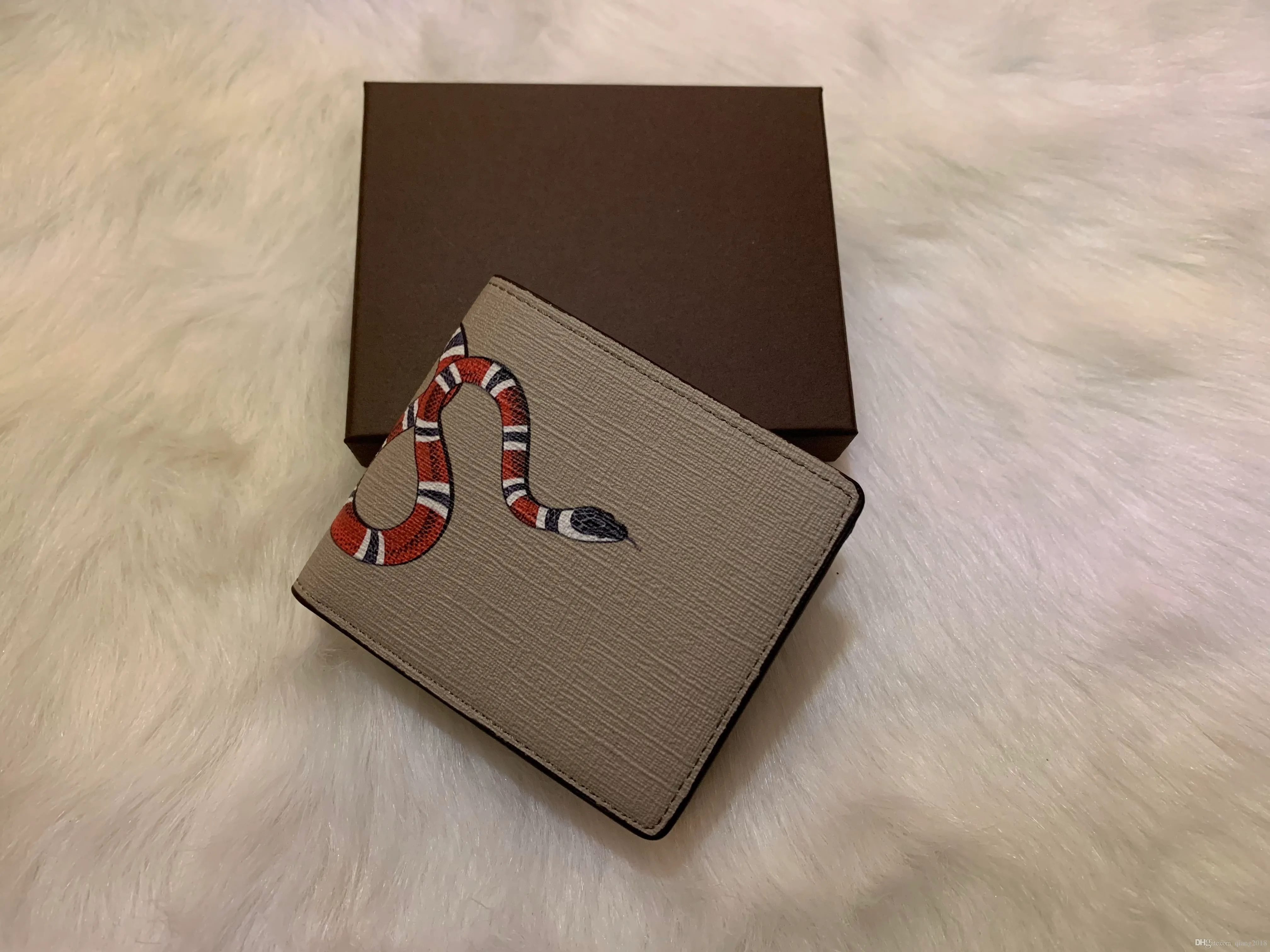 Designer Men Wallet Marque Femmes Portefeuilles Mincel Male Maly Wallet Carte Holder Snake Tiger Bee Pass296r
