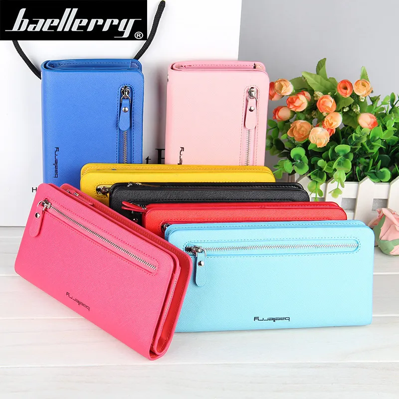 Baellerry Zipper Long Women Wallet Phone Cuthing Purse Purse Female Sac pour Baellery Carteras Kashelek Portomonee Cuzdan Billetera Y278E