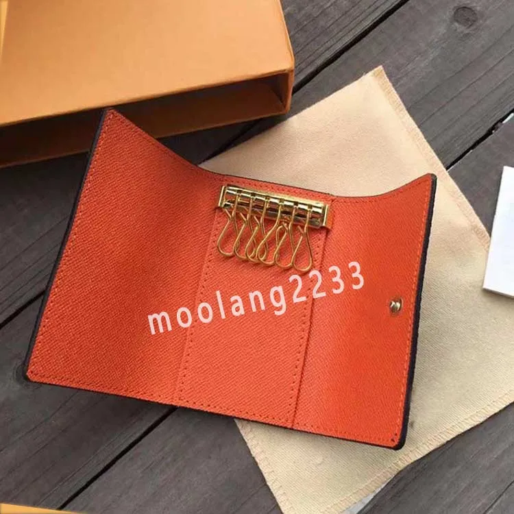 mannen sleutelhouder klassieke luxe sleutelhanger vrouwen designer sleutelzakje merk portachiavi di lusso tas 6 sleutelhouder Hoge kwaliteit kleine rec221p