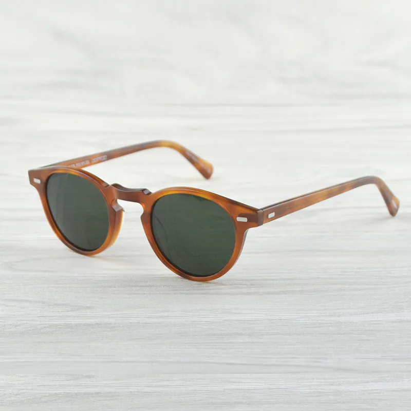Whole-Gregory Peck marka projektant mężczyzn Kobiety okulary przeciwsłoneczne Oliver Vintage spolaryzowane Sung186 Retro Sun Glasses Oculos de Sol OV 518293T