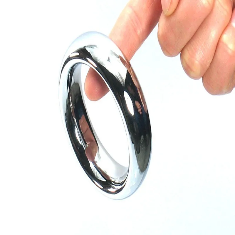 Мужское кольцо пениса из нержавеющей стали 40 мм 45 мм 50 мм дополнительные шариковые носилки SH1907272543122