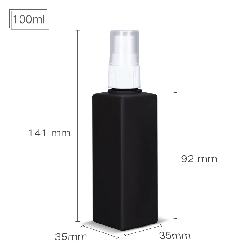 Umetass Square Fine Mist Butelka w sprayu 50 ml 100 ml PE Plastikowe pojemniki kosmetyczne puste butelki podróżne 1197U