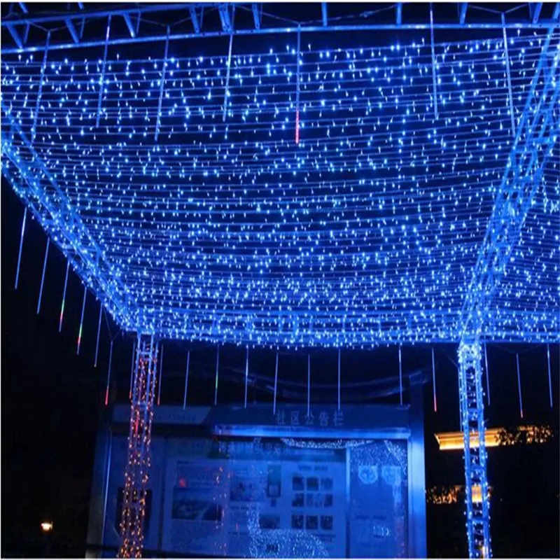 100m 800 LED Noel Peri String Hafif Çelenk 8 Mod Açık Bahçe Veranda Düğün Partisi Tatil Işığı AC220V UK AB AU Plug250g