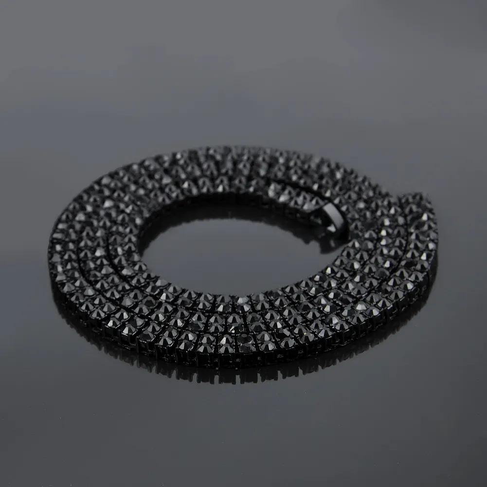 Nouveau or Bling diamant chaîne de tennis collier pour hommes pleine glace personnalisé Hip Hop glacé longues chaînes ras du cou rappeur bijoux cadeaux f269W