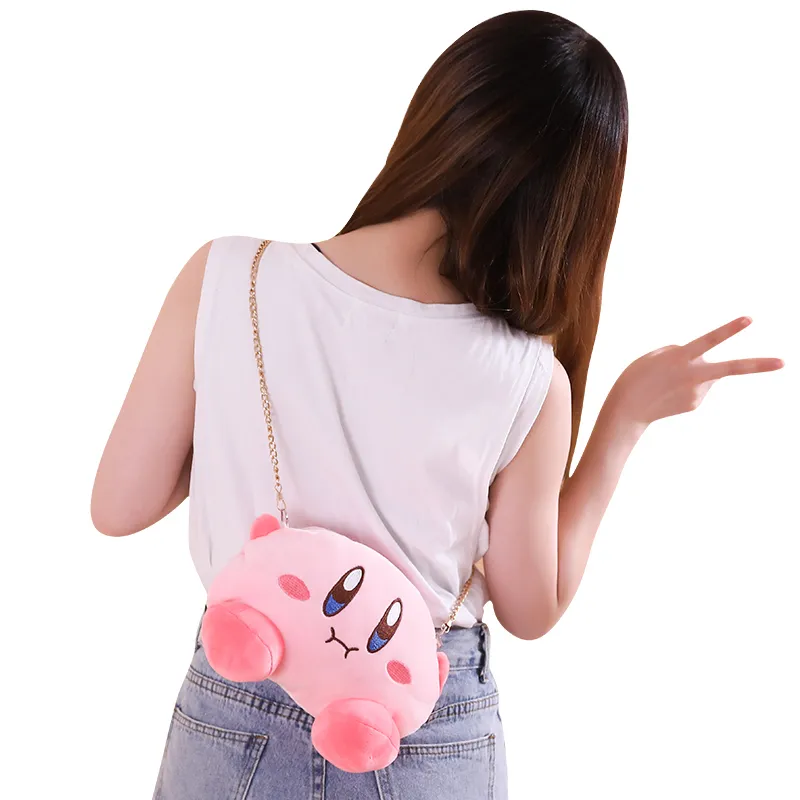 Kawaii Kirby Star Plush Toy Messenger Bag Purse Kirby Plush DrawString Pocket Coin Bag Coin Purse Cartoon Plush Gift7017834