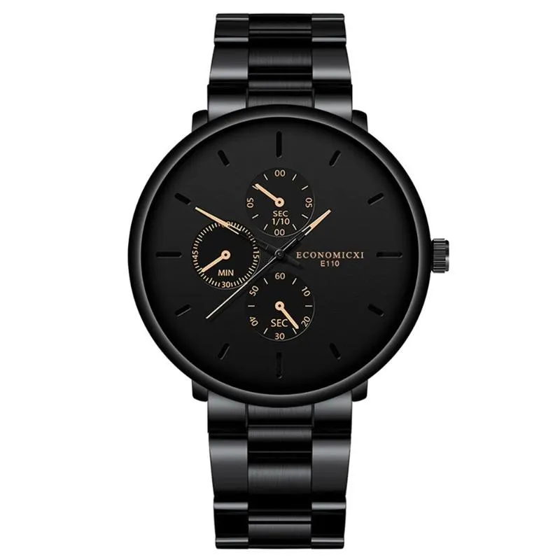 وسقة البسيطة لرجال الرجل رجل anlogy Quartz Wristwatch الفولاذ المقاوم للصدأ الاتصال الهدايا هدية هدية Dro Erkek Kol Saati M290J