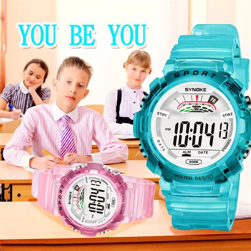 Panars Kids Watch Boys Student Girls Waterproof Sports LED Digital Na rękę na rękę Modną Modną Sport zegarek dla dzieci213y