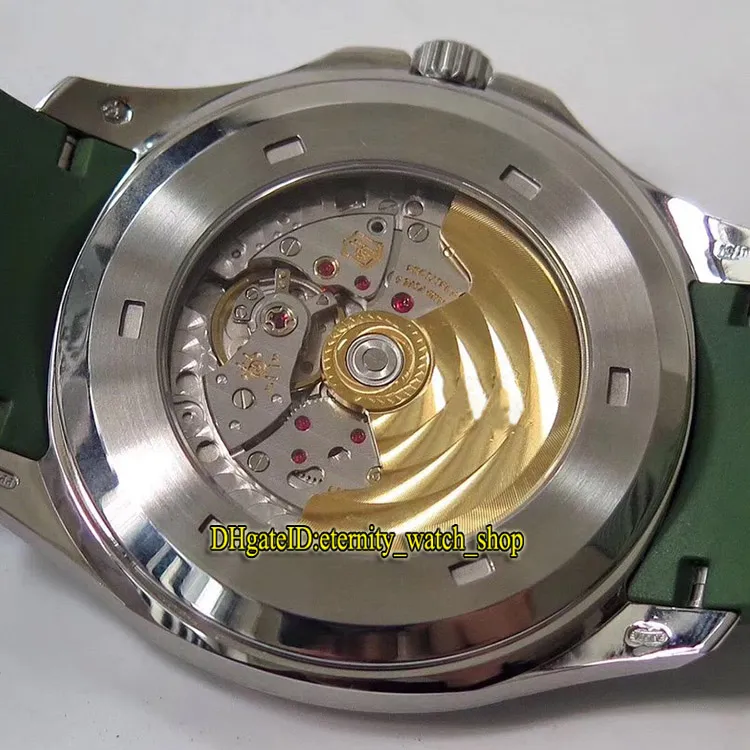 ZFトップバージョンAQUANAUT 5168G-010 GREEN DIAL CAL 324 SC AUTOMATAC MECANICAL 5168 MENS WATCH SAPHIRE STEEL CASE RUBBER LUXURY SPO1802