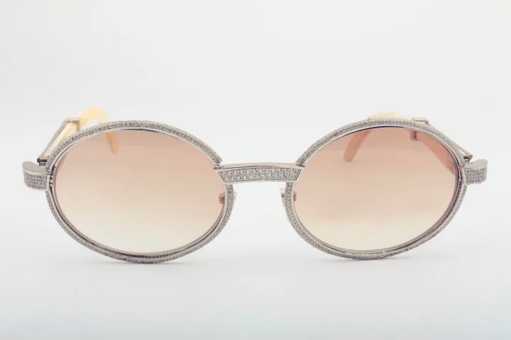 Direct S de nouvelles lunettes de soleil complètes 7550178 Lunettes de soleil à cornes blanches naturelles de haute qualité Taille 55-22-140 mm