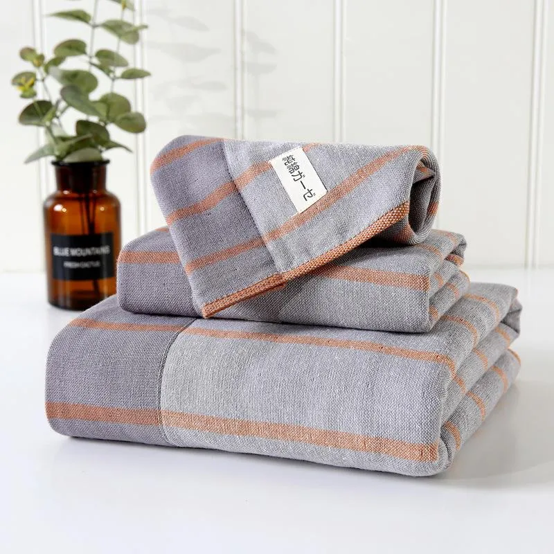 Serviette en coton ensemble de bain serviette ￠ trois pi￨ces cadeau ￩pais absorbant