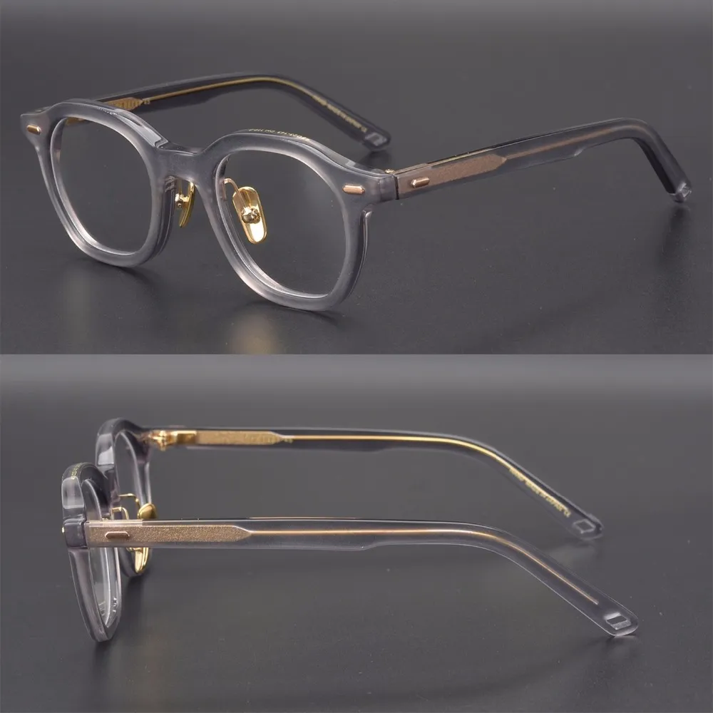 Hele-vintage kwaliteit acetaat brillen frame OG Betsy polygon vrouwen mannen originele doos case recept lens shiping224O