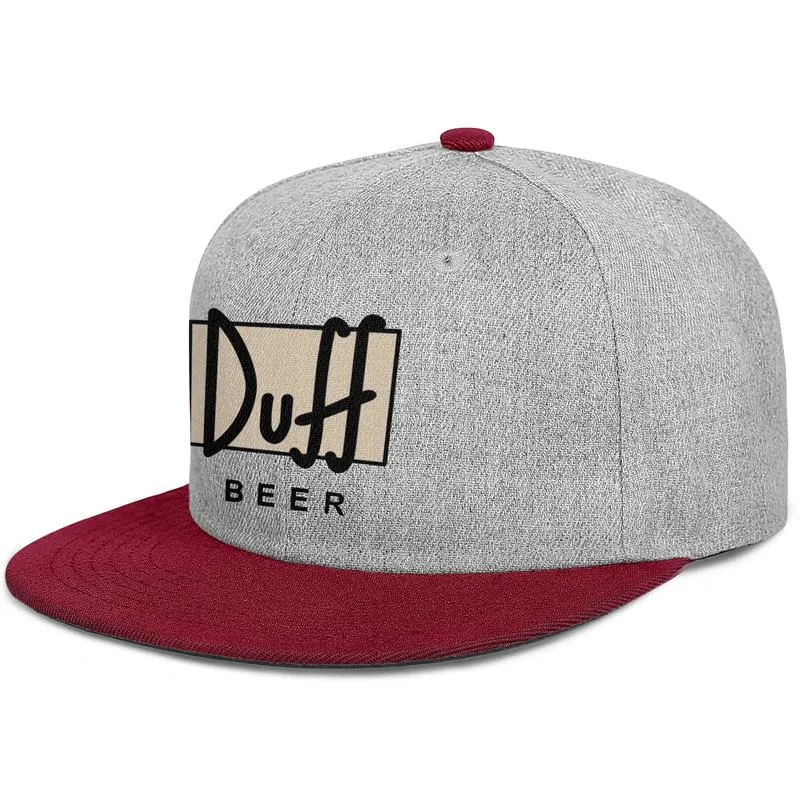 Duff bierlogo zwarte heren en dames snap backflat brimcap ball cool gemonteerd gewoon lopende hoeden duff bier grappig logo painting8202540