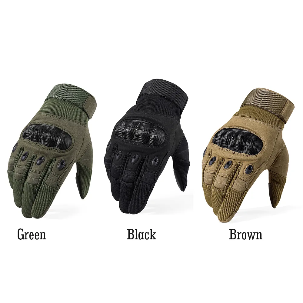 New Brand Tactical Gloves Military Army Paintball Airsoft Shooting Police Hard Knuckle Combat Full Finger Driving Gloves Men CJ191214q