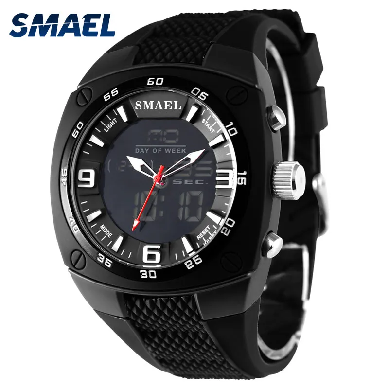 SMAEL nouveaux hommes analogique numérique mode militaire montres étanche sport montres Quartz alarme montre plongée relojes WS10083085