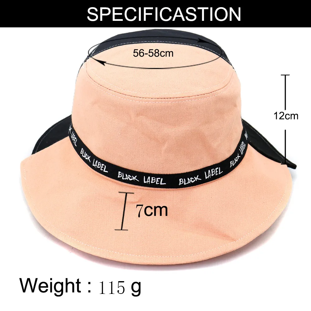 Wiosenne lato żółte czarne patchwork czapki kubełko Kobiety na zewnątrz składany ściereczka ochrony przeciwsłonecznej kapelusz unisex podróż sunhat2549