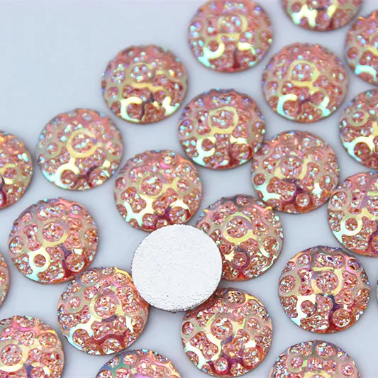 11 5 mm Crystal AB Color okrągły płaska żywica kryminowa Kamienne koraliki Scrapbooking rzemieślnicze Akcesoria biżuterii ZZ764245X