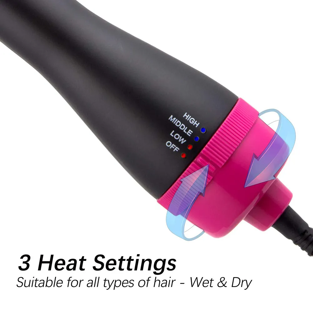 One Step Hair Dryer And Volumizer Hair Straightener Hot Air Brush Curler Hair Beauty And Health Styling
