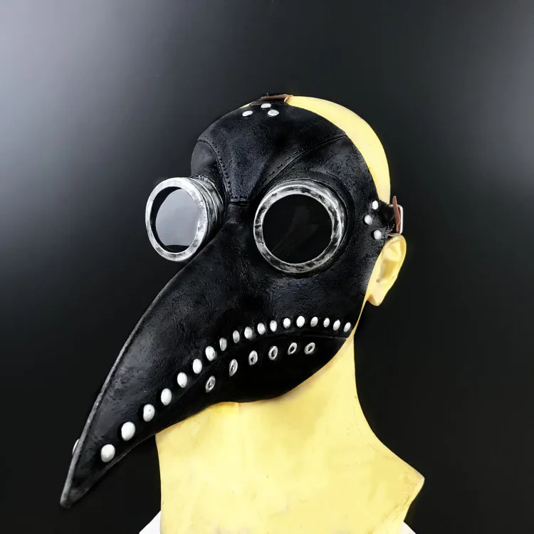 Masque de peste bec oiseau vapeur Punk masque Long nez Cosplay fantaisie gothique rétro Rock cuir Halloween beak330o