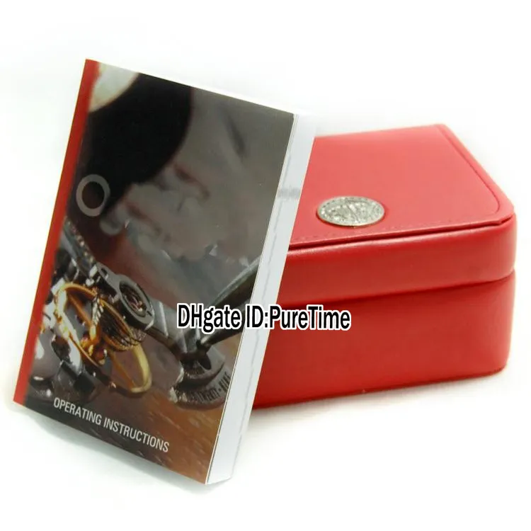 Boîte de montre en cuir rouge de haute qualité, montres entières pour hommes et femmes, boîte d'origine, carte de certificat, sacs en papier cadeau OMBOX Square pour P333Z