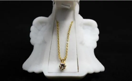Floccaggio portagioie bianco angelo di lusso velluto anelli di gioielli collana espositore contenitore regalo custodia gioielli imballaggio 20 pz / lotto 2160
