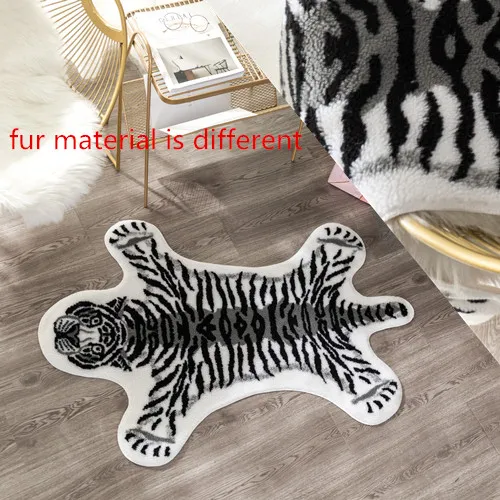 tiger printed Rug Cow Leopard Cowhide faux skin leather NonSlip Antiskid Mat Animal print Carpet240U