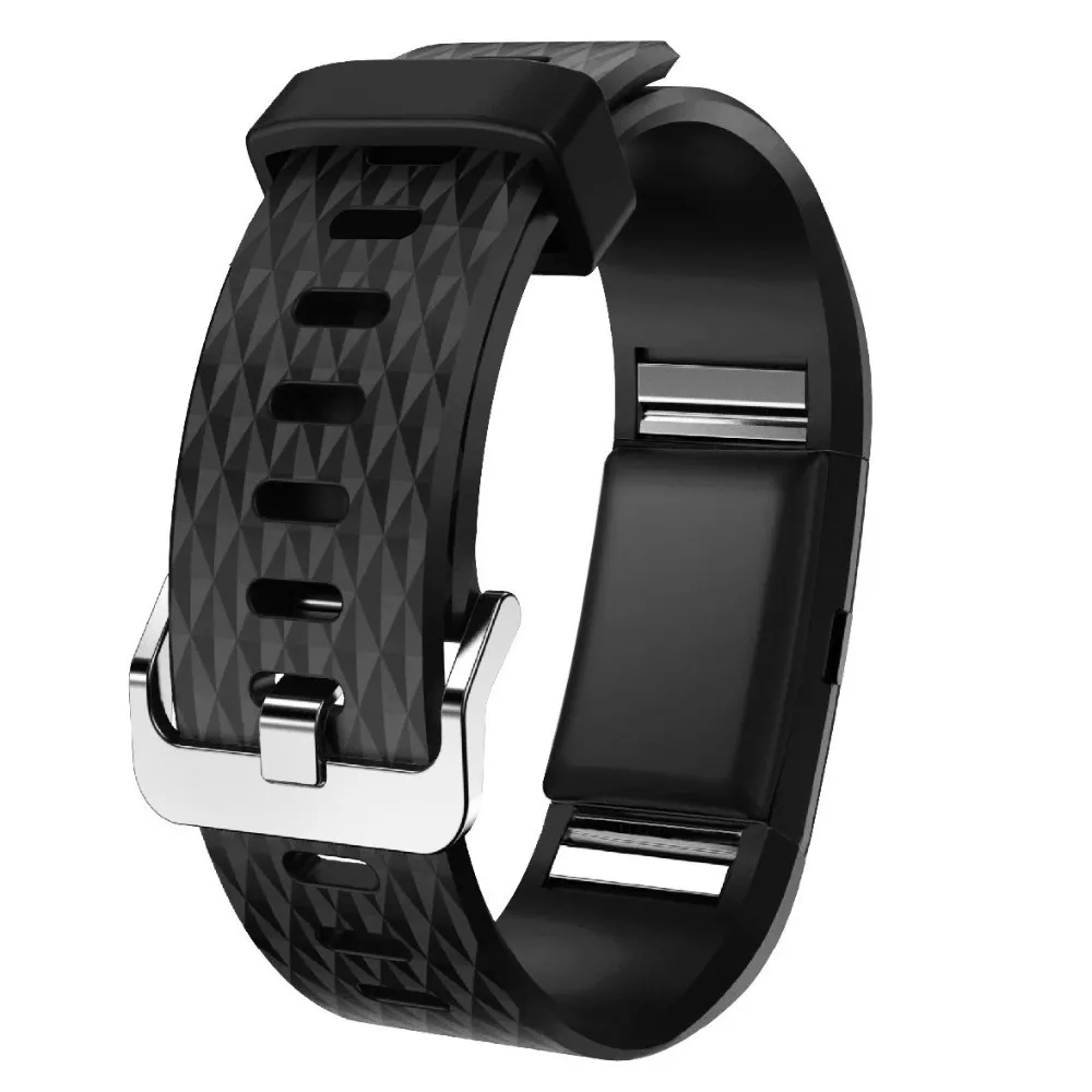 Fitbit充電用ブレスレットブラックソフトシリコンバンドFitbit充電用の小さな大きなリストストラップブレスレットバンド25078155