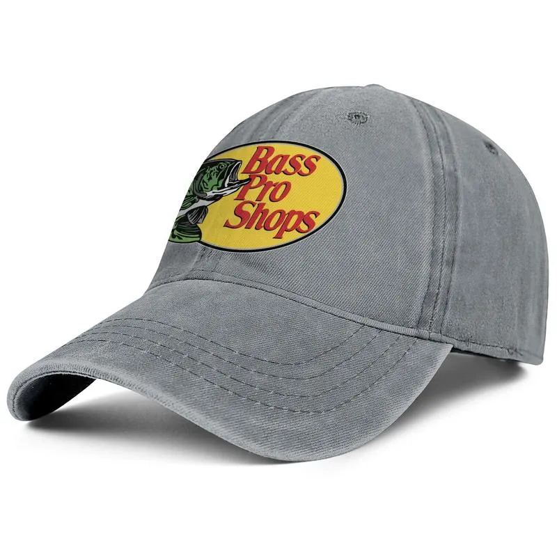 Basse élégante Pro Shop Fishing Grey Logo Unisexe Denim Baseball CAP COOL COOL TRENDY HATS GAY PRIDE Rainbow Bass Pro Shop Camouf9378855