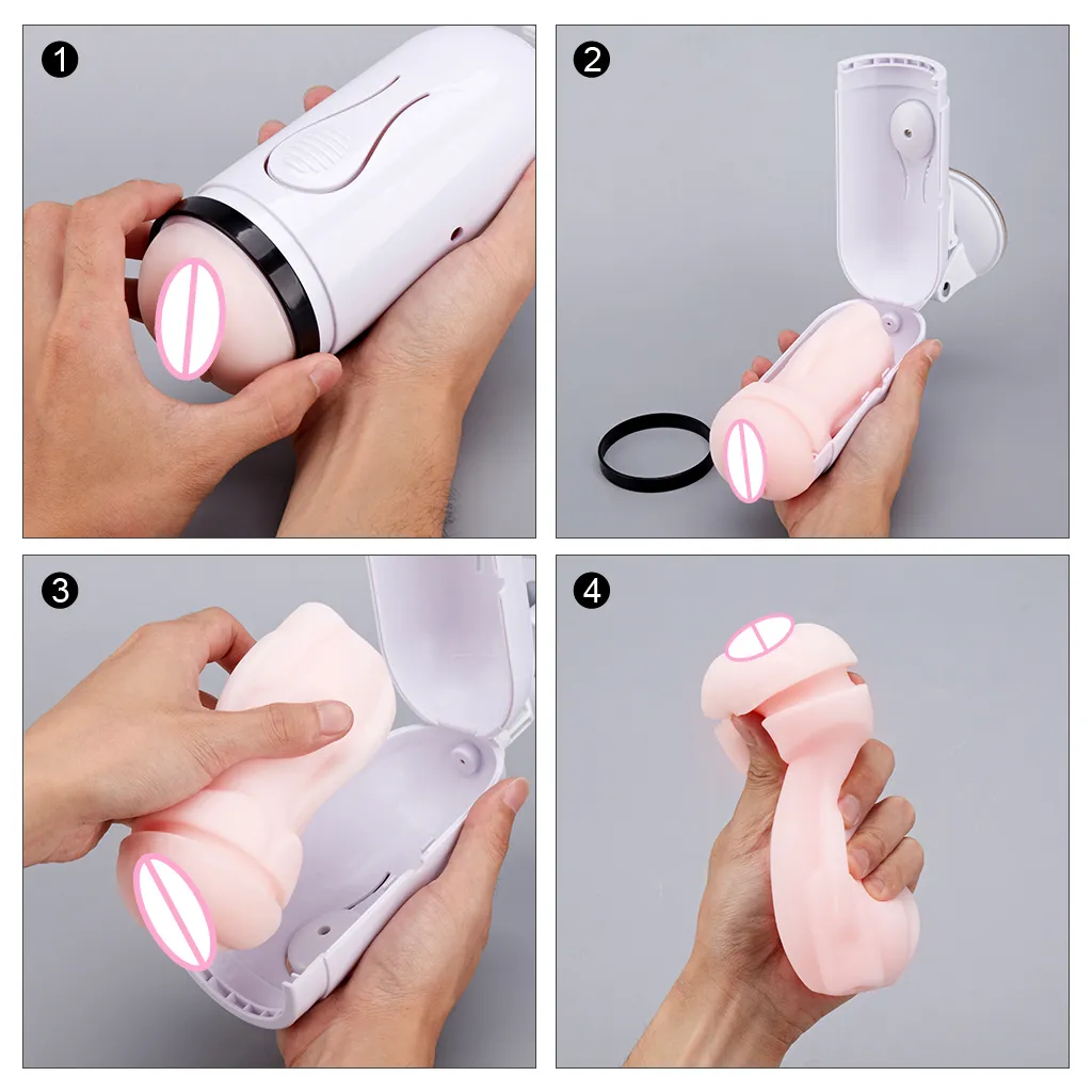 Luvkis Man Onani Vagina Realistisk Sugmasturbation Kopp Hand Free Pocket Pussy Sexleksak För Män Vuxen Produkt Onahall CX200707