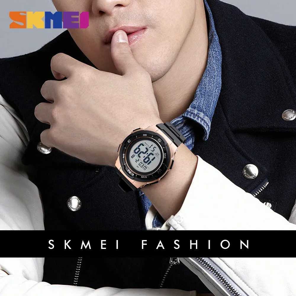 SKMEI Outdoor Sport Watch Top Luxury Brand Fashion Multifunzione 5Bar Orologio impermeabile Uomo Orologi digitali reloj hombre 1423323v