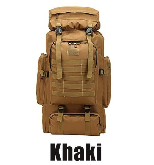 80L Waterdicht klimmen Wandelen Militaire tactische rugzakzak Camping Mountaineering Outdoor Sport Molle 3p Bag286r