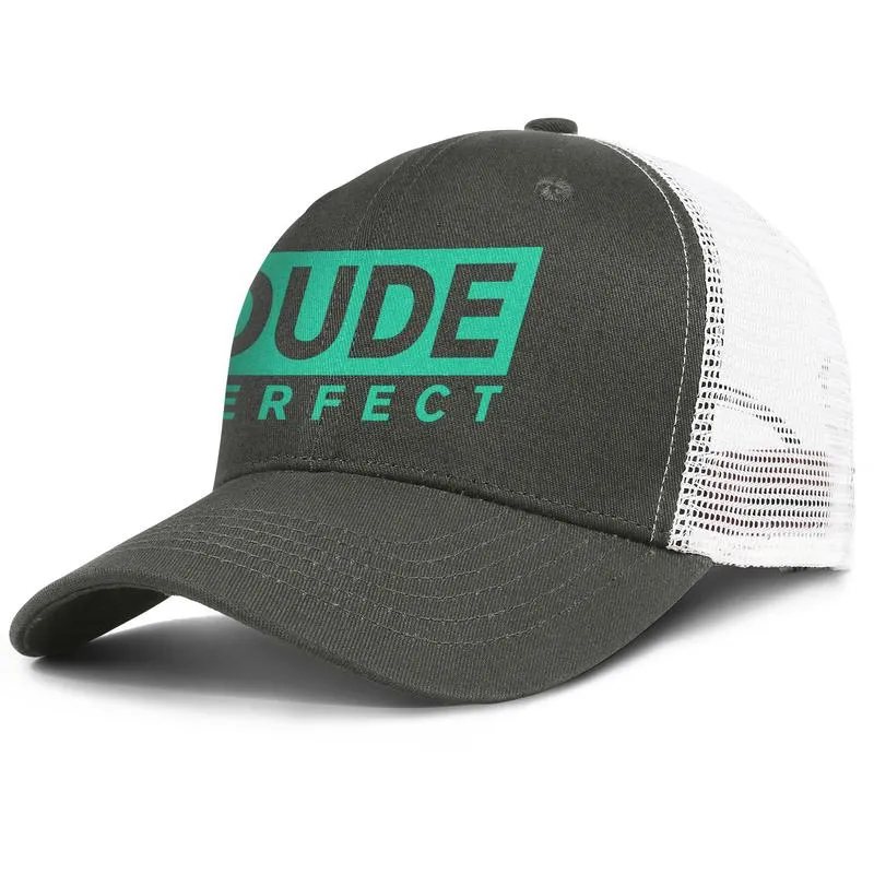 Dude Perfect Logo ArmyGreen Mens and Women Trucker Cap Baseball Cool Designer Hipster Hats Hats Art Logo Letter Odciski Go Big6156691