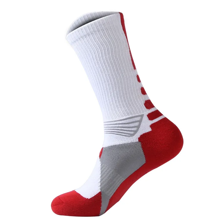 European and American Professional Elite Basketball Socks Towel Bottom Thick Long Tube Outdoor Sports Socks Fashion Fitness Men Socks