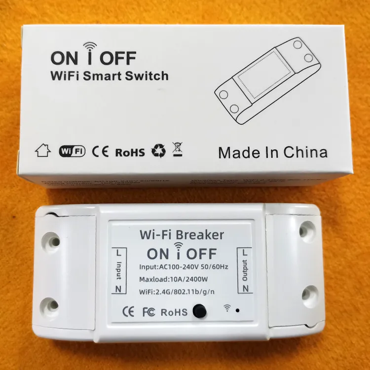 Wi -Fi Smart Light Switch Control Universal Breaker Timer Smart Life App Alexa Google Home과 무선 원격 작업