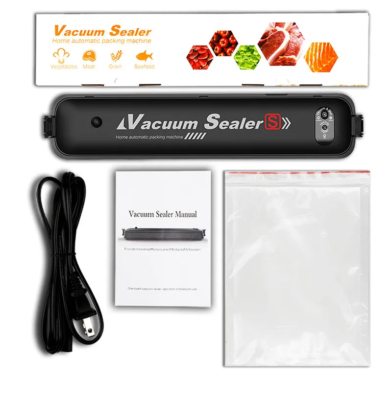 Voedsel Vacuumsealer Verpakkingsmachine Met 15 Stuks Zakken Huishoudelijke Vacuüm Voedsel Sluitmachine Elektrische Vacuum Sealer Packer VT09382933