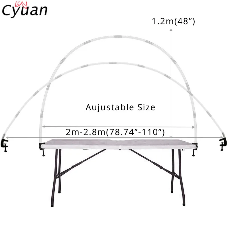 Cyuan バルーンアーチテーブルスタンドバースデーパーティーバルーンアクセサリークランプウェディングデコレーションテーブルバロンアーチフレームKit253m