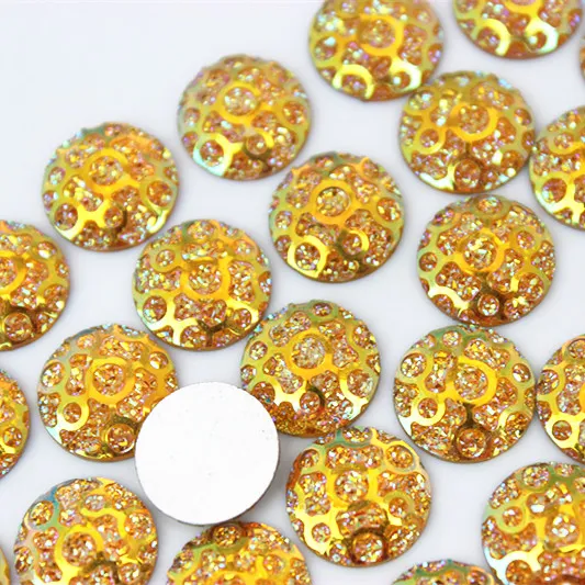 11 5 mm Crystal AB Color okrągły płaska żywica kryminowa Kamienne koraliki Scrapbooking rzemieślnicze Akcesoria biżuterii ZZ764245X