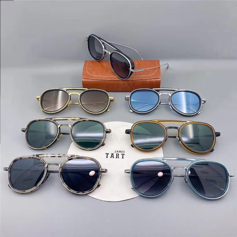 Джеймс Тарт 398 Дизайнерские солнцезащитные очки раунд для унисекс модной паутины.