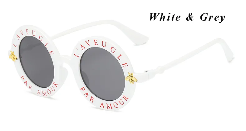 Hele-l'Avugle par amour ronde zonnebrillen vrouwen onderscheidende mode zonnebril mannen unieke merkontwerper retro sunglass2610