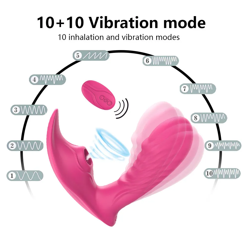 Indossabile vibratore vibratore mutandine giocattoli del sesso della vagina succhiare vibratori punto G stimolatore del clitoride giocattoli del sesso adulti Y200422