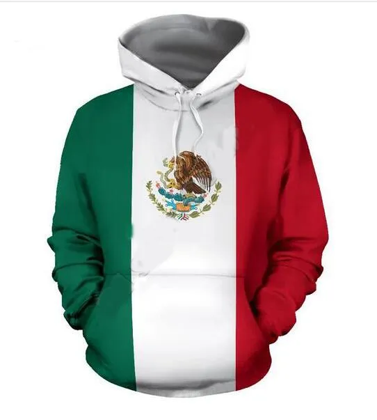 Mens Designer Hoodies for Women Men Couples Sweatshirt Lovers 3D Mexican Flag Badge Hoodies Coats Hooded Pullovers Tees Clothing RR045