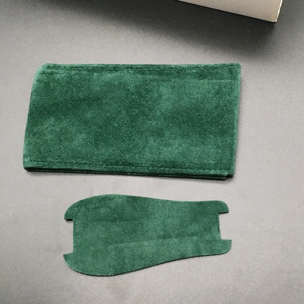 Étui de protection pour montre Rolex, pochette verte lisse de haute qualité, cadeau de poche 12 8 cm229N