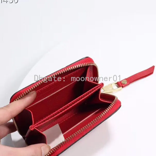 Leather designer short wallet for women fashion leather purse money bag zipper pouch coin purse pocket note designer clutch Victor2360