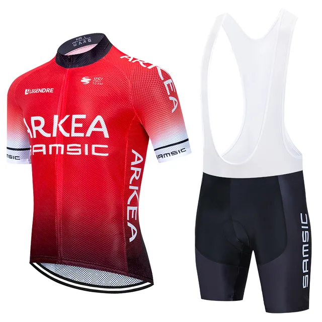 사이클링 저지 세트 2020 프로 팀 Arkea Cycling Clothing Summer 통기성 MTB 자전거 자전거 저지 바이브 반바지 키트 ROPA CICLISTO212F